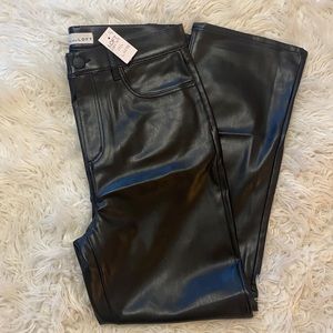 LOFT Crop Leather Flare